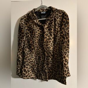 Kate Landry Leopard Print Poncho